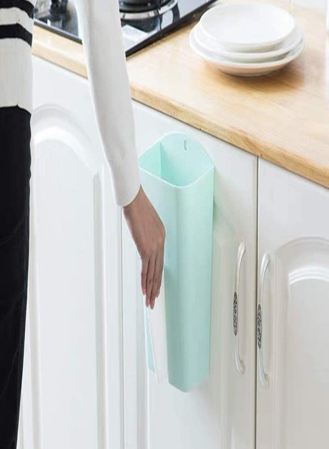 SOLDTRUE Plastic Folding Kitchen Grocery Can Wall Mounted Folding Bin Hanging Collapsible Garbage Can Bin for Kitchen Cabinet Door Car Bathroom Waste Basket Trash can 1pc - Image 5